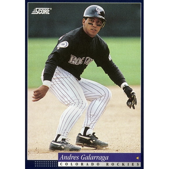 Andres Galarraga (1961- ). /Nvenezuelan Joueur de Baseball. En Vedette sur une Carte de Baseball en Tant Que Membre des Colorado Rockies, 1993. Affiche Imprimée par (18 x 24)