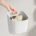 thumbnail image 3 of Wall Mounted Storage Basket - Multi-Layer Plastic Storage Organizer for Bathroom & Kitchen, Space-Saving Hanging Basket with Detachable Hook, Beige, 22.8x19.5x10cm, 3 of 6