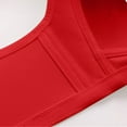 thumbnail image 2 of ATENAR Bras for Women,Wireless Bras for Women,Womens Bras,Stretch Fabric,Breathable,Solid,Nylon,Spandex,Red,42, 2 of 8