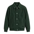 thumbnail image 6 of Mifsaly Mens Corduroy Bomber Jackets Snap Button Collared Jacket Fall Winter Classic Vantage Street Daily Going Out Outfits with Pockets, 6 of 9