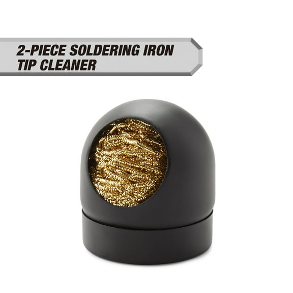 Hyper Tough 2-Piece Soldering Iron Tip Cleaner with Brass Wool