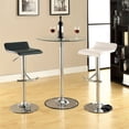 thumbnail image 3 of Coaster Tabourets de Bar Sans Dossier Réglables en Faux Cuir Noir, 3 of 3