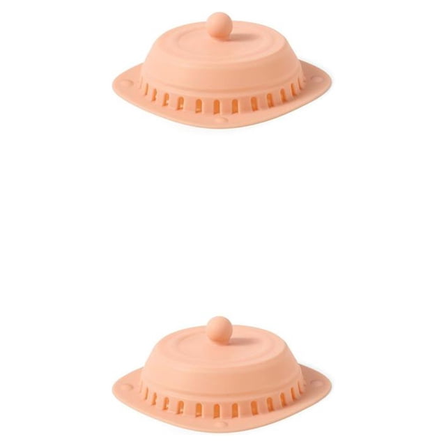 Bewildely Colector de pelo de drenaje, fregadero de cocina para el hogar, baño, baño, colador de suelo, tapón de agua para bañera, Rosado 2Conjunto