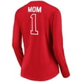 thumbnail image 3 of Women's Red Wisconsin Badgers #1 Mom Long Sleeve V-Neck T-Shirt, 3 of 3