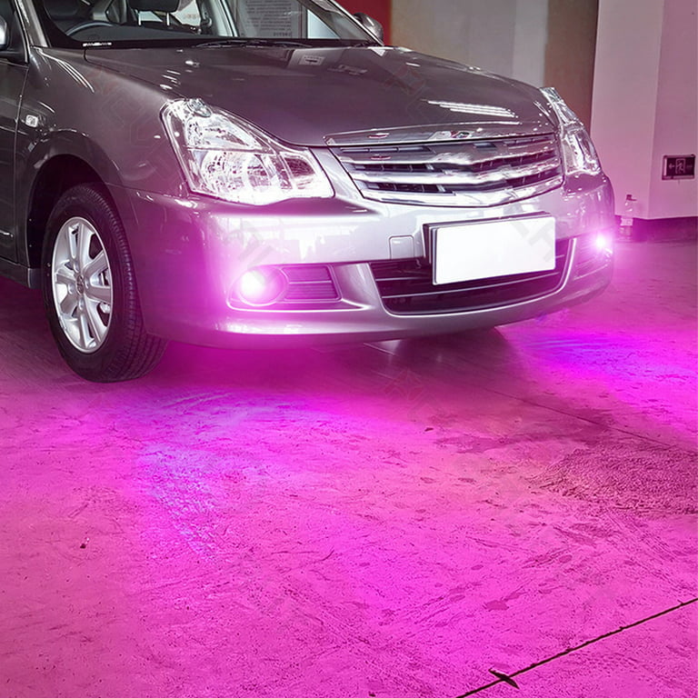 2x Pink Purple H11 H9 LED Headlight Bulbs Kit Fog Light Super Bright 14000K  Fanless
