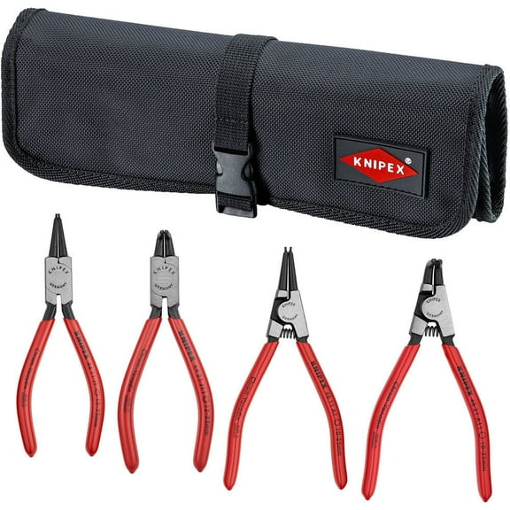 Knipex 4 Piece Circlip Pliers Set in Pouch - Straight and 90 Degree