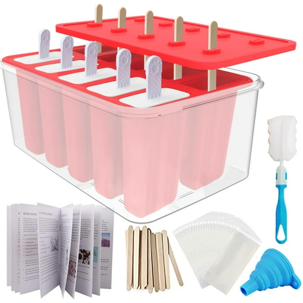 Moldes para helados Miaowoof, hechos en casa, 10 cav, de silicona sin BPA