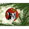 thumbnail image 2 of Carolines Treasures SC9400-CO1 Boston Terrier Flocons de Neige Rouges Ornement en Céramique de Noël, 2 of 3