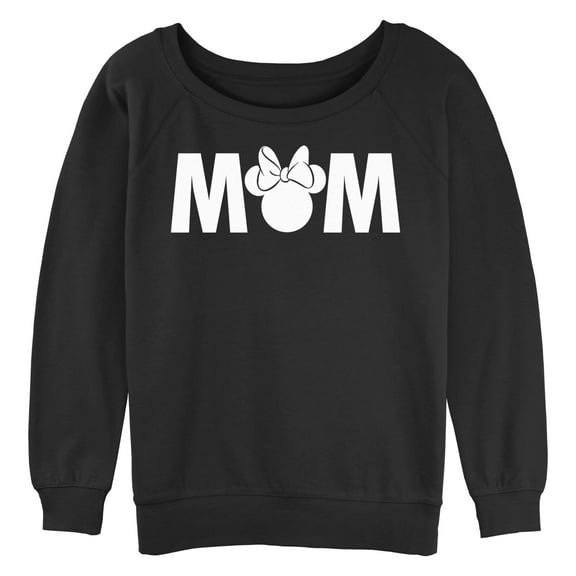 Junior's Mickey & Friends Mom Bow Icon Sweatshirt