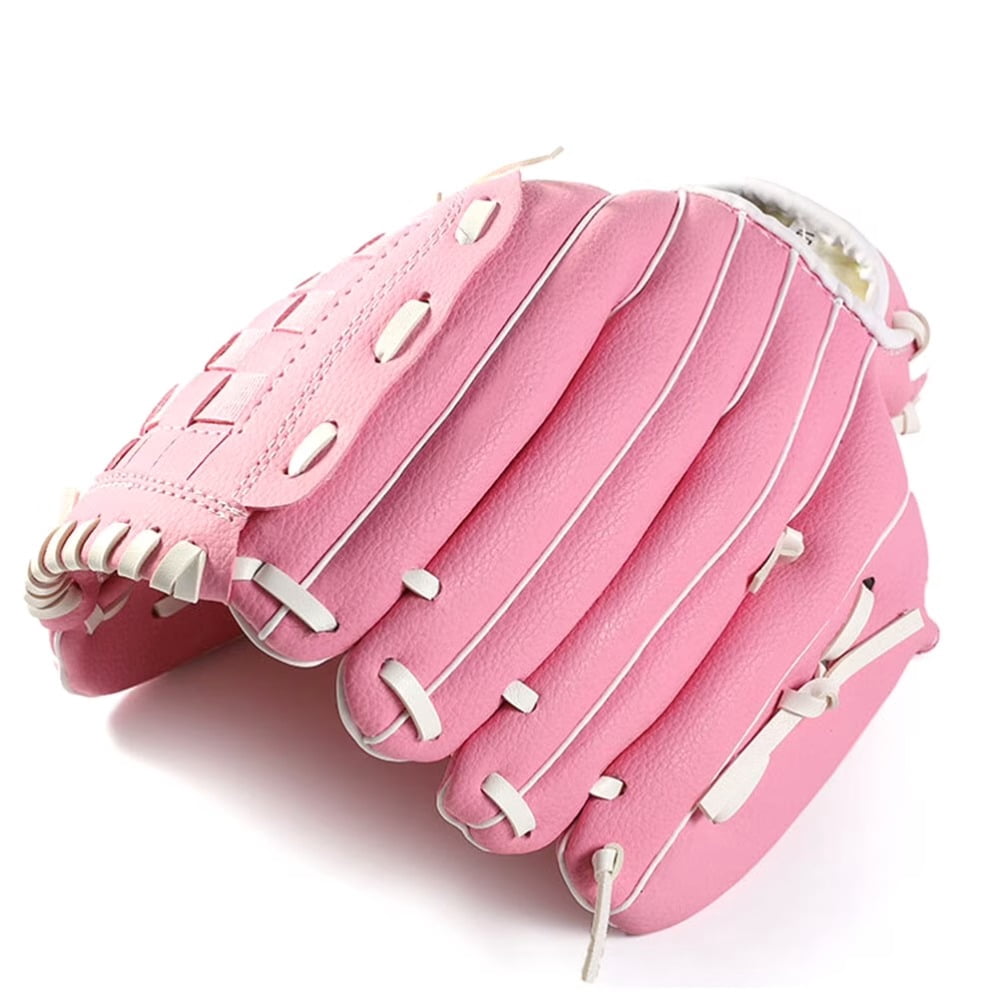 Thicken Infield Pitcher Pink Baseball and Softball Gloves for Sports Use Left Hand PU Material 11.5 Inch