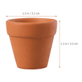 thumbnail image 2 of 60 pcs Small Red Ceramic Flower Pot Terracotta Pot Clay Ceramic Pottery Planter, 2 of 7