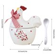 thumbnail image 3 of Chicken And Flower Pattern Ceramic Easter Sugar Canister Rooster Hen Cookie Jar Sugar Bowl With Lid Spoon Set Ceramic Storage Jar Storage Spring Decor, 3 of 9