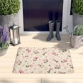 thumbnail image 2 of Pioneer Flower Floral Print Flannel Non Slip Door Rugs,Washable Door Mats Indoor,Decorative Door Mats,Dirt-Resistant and Absorbent Doormat for Entrance,Bedroom,Kitchen,Bathroom,23.5"x16", 2 of 5