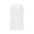 thumbnail image 5 of Diufon Summer Trendy Tank Tops for Women V Neck Sleeveless Hollow-Out Strap Tops Solid Color Tunics, 5 of 7