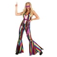thumbnail image 3 of Women's Rainbow Rave Disco Costume, 3 of 3