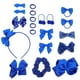 thumbnail image 4 of 20 piezas de accesorios para el cabello azules, lazos, pinzas, coleteros, diademas para niñas, 4 of 8