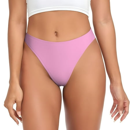 Adobk Pink Print Seamless Women Underwear Thongs No Show Ladies Thong No Line Breathable Comfortable Panties Undies for Women-X-Large