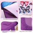 thumbnail image 5 of Butterfly Bedding Comforter Set, 5 Piece Butterfly Bedding Set Pink Purple 3D Kids Bedding Set Bed in A Bag for Girls with Comforter, Flat Sheet, Fitted Sheet and 2 Pillowcases, 5 of 7