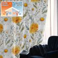 thumbnail image 5 of Spring Daisy Blackout Curtains for Bedroom/Living Room, Pinch Pleated Black Out Curtains, Country Watercolor Yellow White Floral Leaf Room Darkening Window Drapes with Hooks 2 Panels, 39"x70", 5 of 8