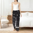 thumbnail image 4 of Balery Star Gazing Cat Illustration Pantalones de pijama para mujer, pijamas ultraligeros, pantalones de estar por casa-Small, 4 of 6