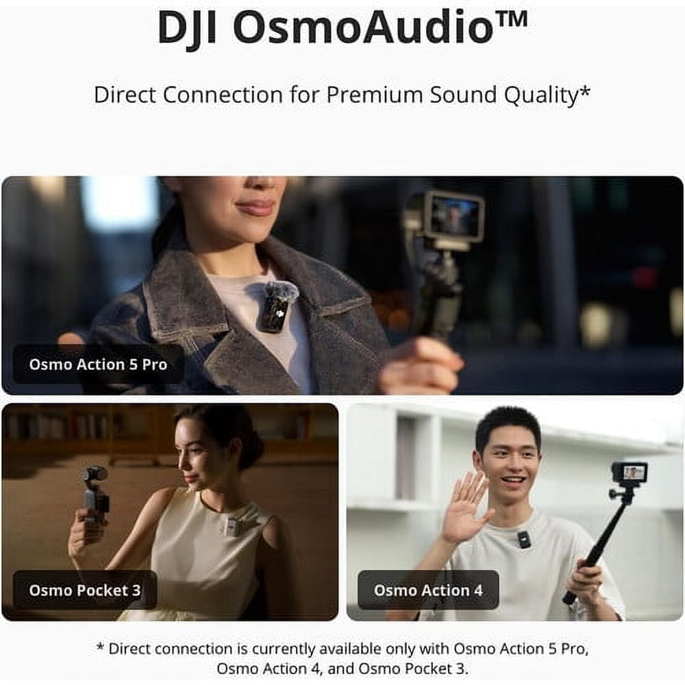 DJI Mic 2 2-Person Compact Digital Wireless Microphone System/Recorder for Camera & Phone