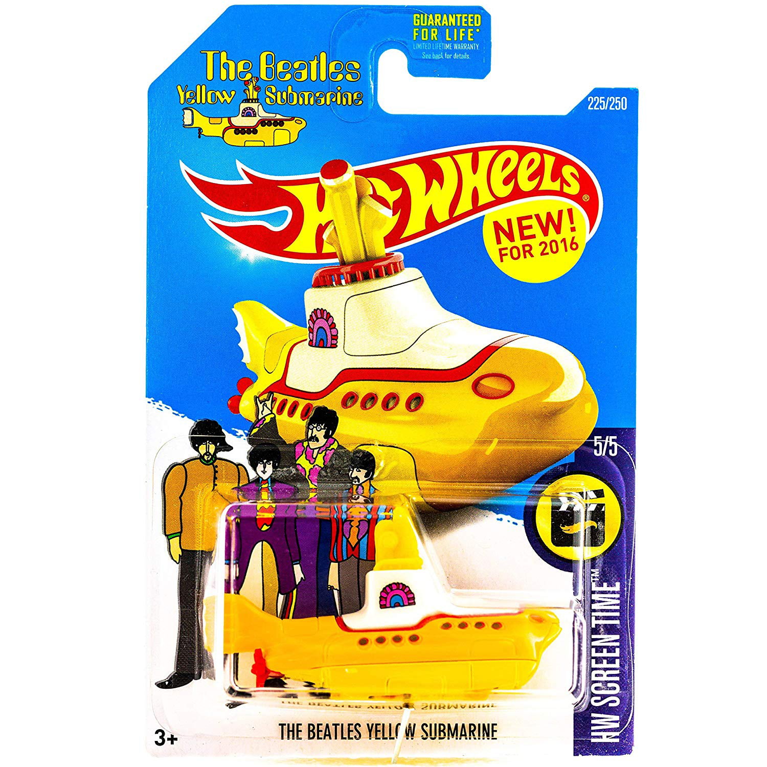 2016 Hot Wheels THE BEATLES YELLOW SUBMARINE 225/250 new model SCREEN TIME 5/5 