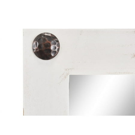 TRINITY - DRAKESTONE | 24x31 Farmhouse Vanity Mirror w/ Clavos | White Wash - White Wash