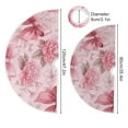 thumbnail image 3 of RMDQTR Festive Christmas Tree Skirt47.2x47.2in - Holiday Home Decor for Xmas Party Pink Bows and Peony Flowers, 3 of 6