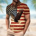 thumbnail image 2 of UVEASISHA Men's 250th Patriotic Golf Shirts Big and Tall Casual USA Stars and Stripes Print Polos Shirt Quick Dry Mesh Short Sleeve Workout T-Shirts Hot Pink L, 2 of 6