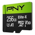 PNY 256GB EliteX microSDXC UHSI Memory Card 100MB/s, U3, V30, A1