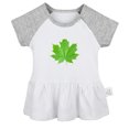 thumbnail image 1 of Nature Green Leaf Pattern Dresses For Baby, Newborn Babies Skirts, Infant Princess Dress, 0-24M Kids Graphic Clothes (Gray Raglan Dresses, 12-18 Months), 1 of 4