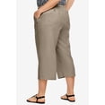 thumbnail image 2 of Ellos Women's Linen Blend Drawstring Capris Pants, 2 of 4