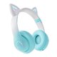 thumbnail image 5 of Auriculares para juegos,Over Ear Auriculares Auriculares Inalámbrico suave,Auriculares para juegos con sonido envolvente estéreo HD,Luces LED estéreo Auriculares con orejas de Blanco verde, 5 of 9
