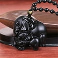 thumbnail image 4 of GKNET Black Obsidian Wealth Mother Elephant Pendant Necklace Men Women Party Acces_yi, 4 of 6