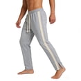thumbnail image 5 of SAWOBUUN Men's Track Pants Side Stripe Loose Fit Athletic Sweatpants Drawstring Waist Casual Pants for Running Gym, 5 of 6