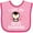 Pink and Red, variant on Inktastic I Love My Great Grandma with Cute Penguin and Hearts Girls Baby Bib