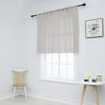 thumbnail image 2 of 1Pc Solid Color Modern Sheer Small Curtain for Kitchen and Living Room 52 x 36 Inch, 2 of 6