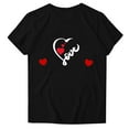 thumbnail image 4 of Otvok Womens Valentine'S Day Tops Casual Printed Round Neck Short Sleeve T-Shirt, 4 of 6