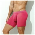 thumbnail image 4 of Swuxness Mens Seamless Breathable Stretch Briefs, Men Sport Underpants, Men's Extended Comfortable Soft Breathable Stretch Waistband Lightweight Briefs Hot Pink, L, 4 of 5