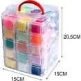 thumbnail image 2 of Juego de hilo dental para bordar QCZKB 301 con caja transparente de 5 niveles, 2 of 7