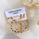 thumbnail image 5 of Juego de pendientes para mujer Boho 6 pares de pendientes de aro de aleación con forma de piña Timcorr, 5 of 6