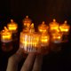 thumbnail image 4 of Puntoco Velas Electrónicas Navideñas Con Patrón Vertical, Paquete De 12 Con Purpurina Amarilla, Decoración Del Hogar, 4 of 4