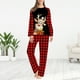 thumbnail image 3 of Conjunto De Pijamas De 2 Piezas Conjunto de pijama familiar de 2 piezas Conjunto informal de manga larga con estampado de alce y pantalones Traje diario Ygjytge Mamá Rojo M para Mujer, 3 of 5