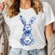 thumbnail image 2 of Camiseta de Cuello Redondo de Manga Corta de la Mujer, Top de Moda para Invierno Y Primavera Impresa de Navidad Casual 3/4, 2 of 7