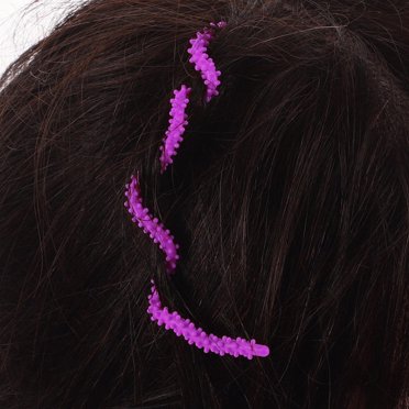 Masteelf 10pcs Silicone Hair Curlers Perm Rods for Hair Styling with Violet Color Reusable and Durable