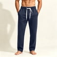 thumbnail image 2 of Athletic Sweatpants for Men Straight Leg Drawstring Lightweight Joggers Elastic Waist Open Bottom Pants with Pockets Fall Fashion Sweatpant Plus Size, 2 of 6