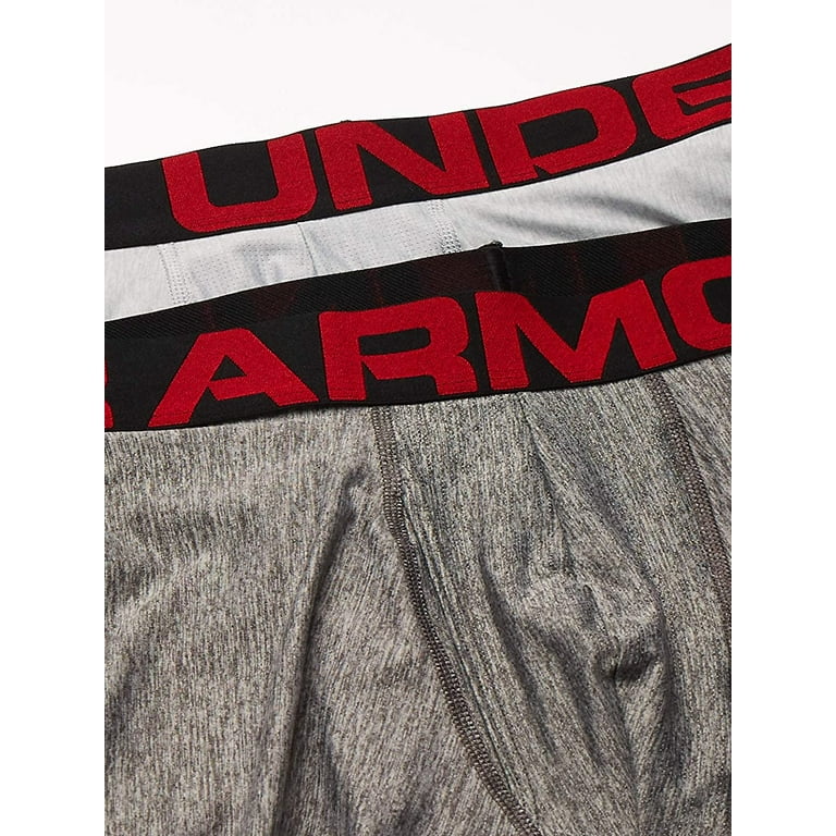 Under Armour Men's UA Tech 3'' Boxerjock 2-Pack Underwear, Mod Grey/Heather  - XL 