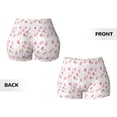 thumbnail image 5 of Picia Tulips Flowers Printed Workout Shorts for Women Seamless Scrunch Butt Lifting High Waisted Yoga Gym Booty Running Moisture-wicking Short Pants-, 5 of 9