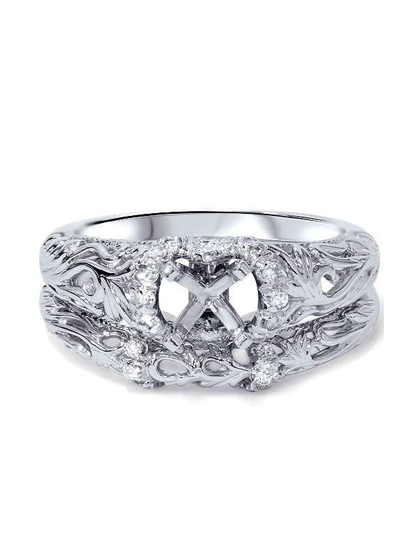 1 5ct Vintage Diamond Engagement Mount Set 950 Platinum by Pompeii3
