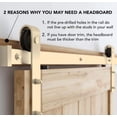 thumbnail image 4 of Rio Salto Gold Barn Door Hardware Kit Sliding Hardware Modern Barn Interior Gold Brushed Brass Panel Hardware - 5ft - Hardware ONLY Hardware Kit, 5 Feet - Single Door, 4 of 8